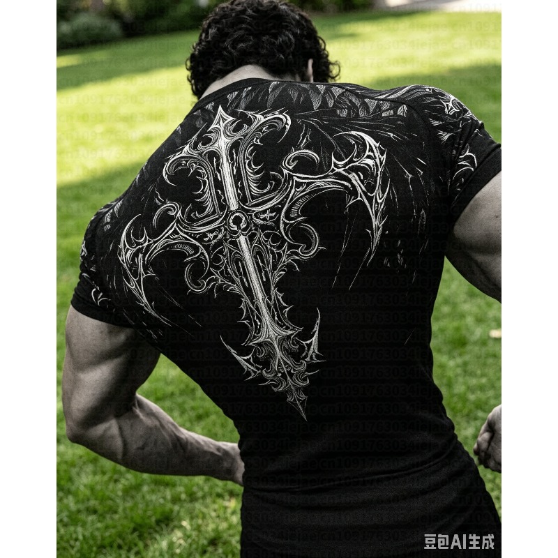 Summer Goth Clothing - Men Kid Quick Dry Compression Tee