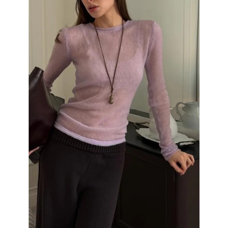 Summer Clothing Yarn - Women's Thin Knitted Sweater Spring and