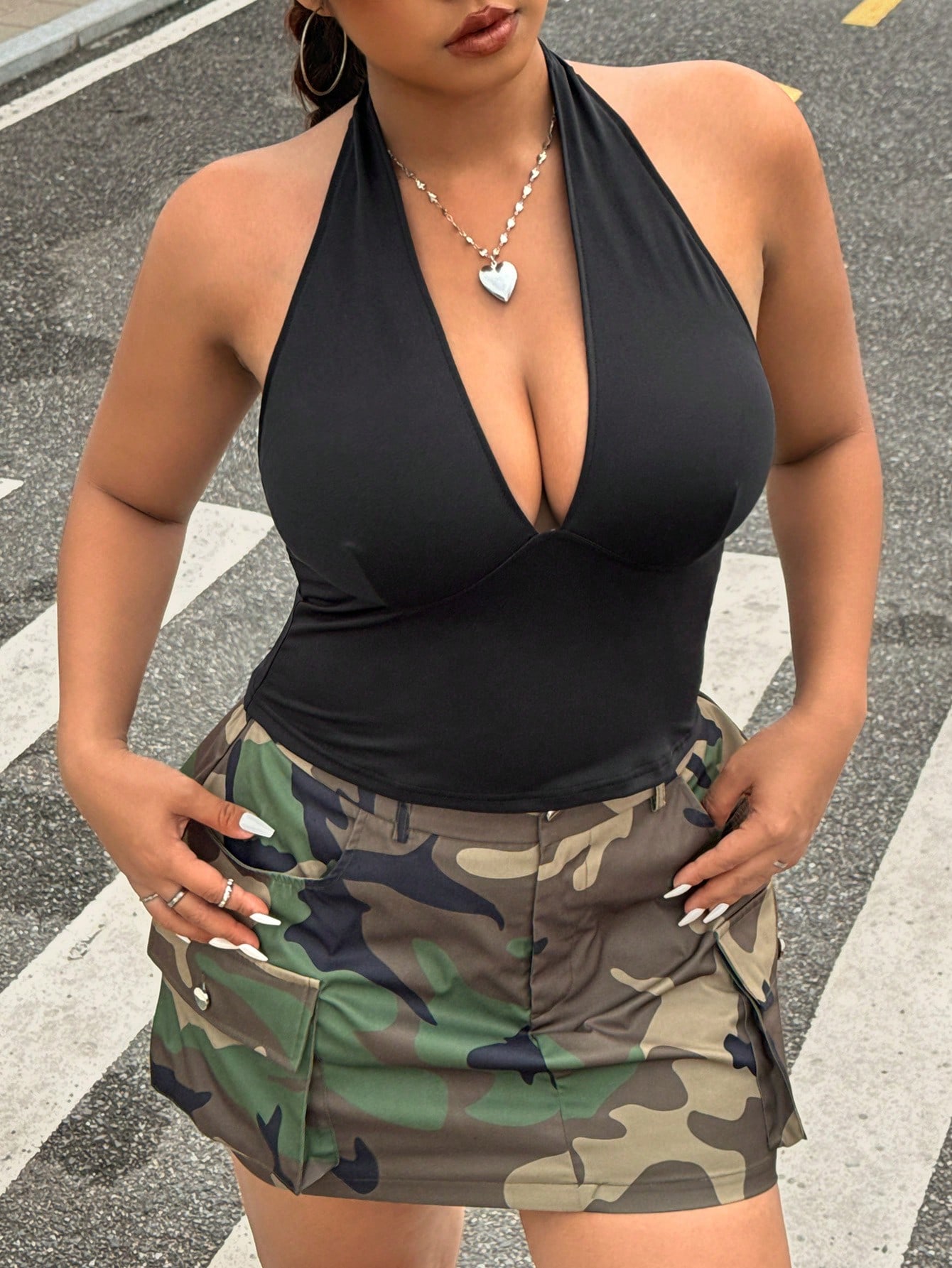 Summer Clothing Clearance - New Fashion Solid Color Plus Size