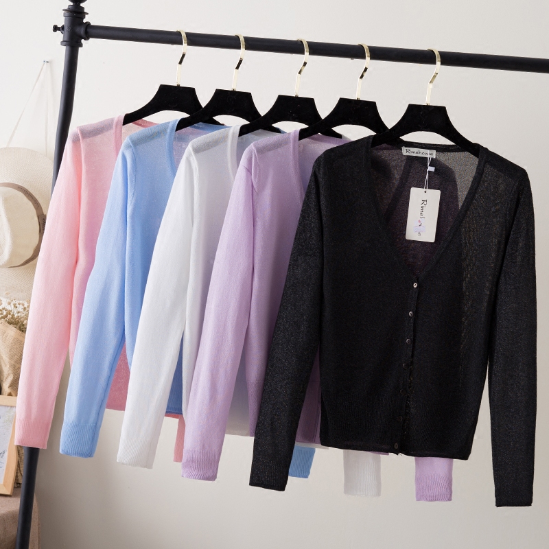 Summer Clothing Yarn - Summer Cardigan Women Cropped Korean Fashion