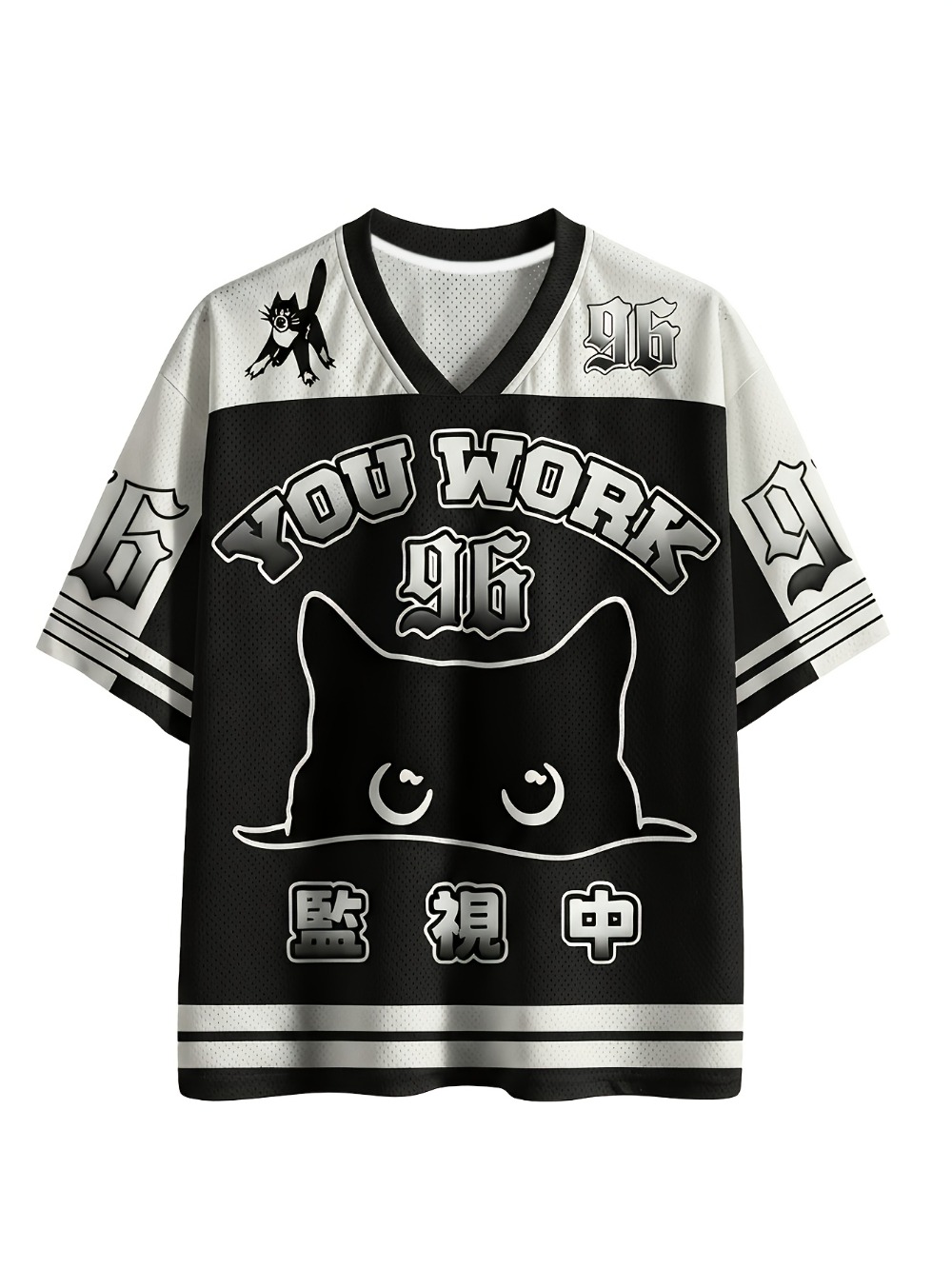 Summer Goth Clothing - Retro Gothic Cartoon Cat 3D Print