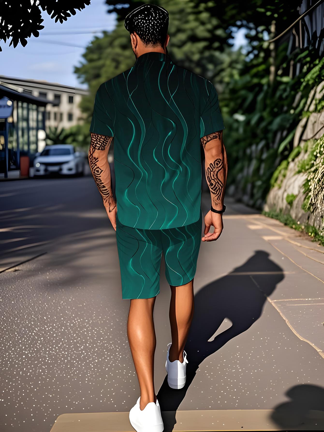 Summer Clothing Drip - Men's Shirt Sets 2026 Spring/Summer sweat
