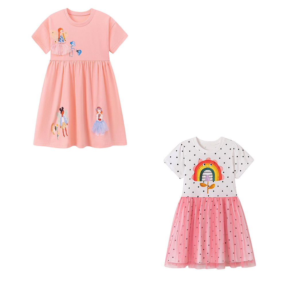 Short Sleeve Summer Girls Dres - Summer Clothing Drawing For Kids recension och pris
