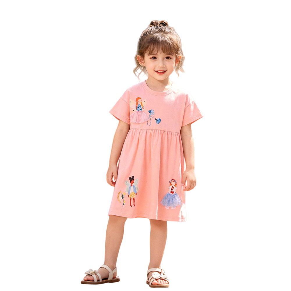 Short Sleeve Summer Girls Dres - Summer Clothing Drawing For Kids recension och pris