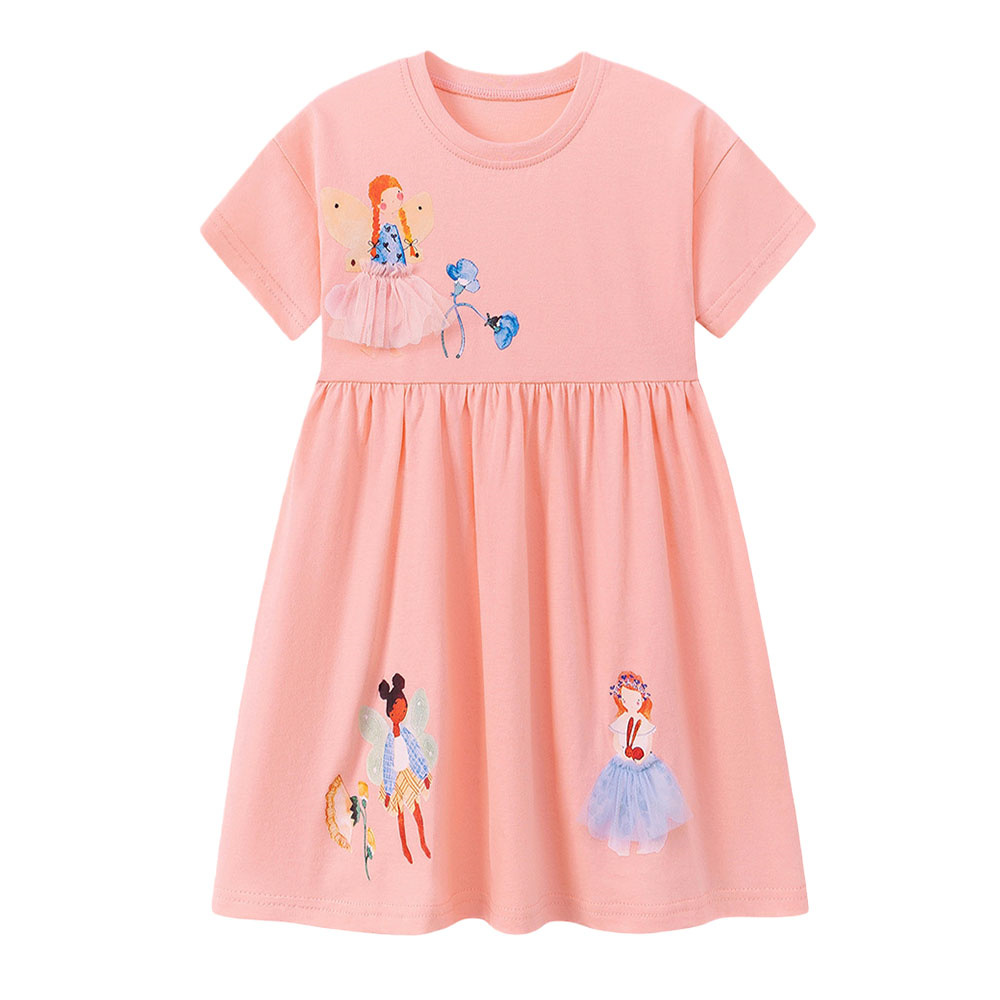 Short Sleeve Summer Girls Dres - Summer Clothing Drawing For Kids recension och pris