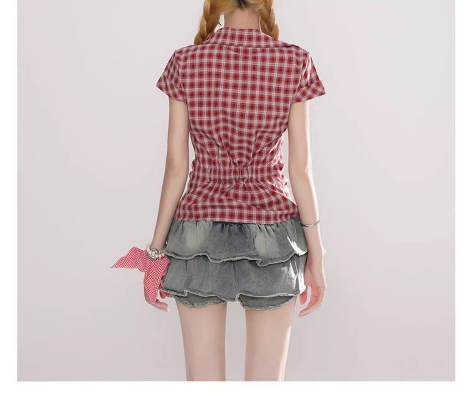 Harajuku Vintage Gothic Plaid  - Summer Goth Clothing recension och pris