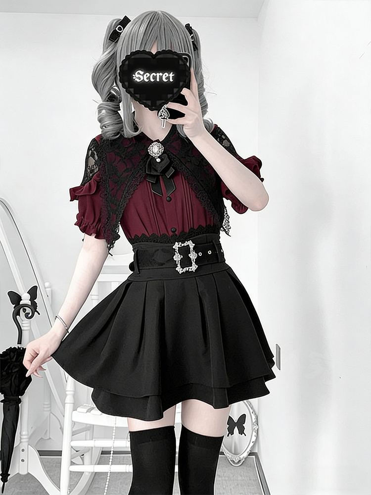 Gothic Style Shoulder Bared Sh - Summer Goth Clothing recension och pris