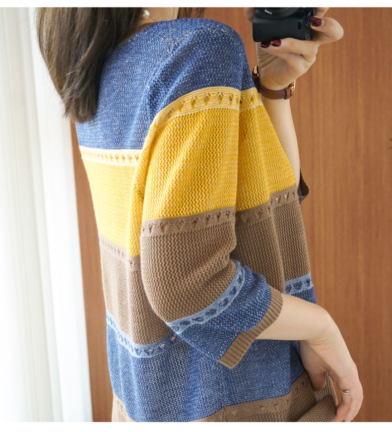 Women Sweater 3/4 Sleeve Korea - Summer Clothing Yarn recension och pris