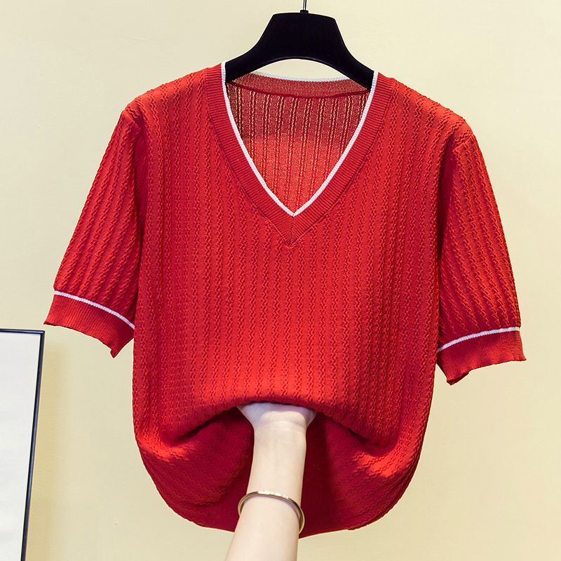 Vintage Knit Sweater T-shirt W - Summer Clothing Yarn recension och pris