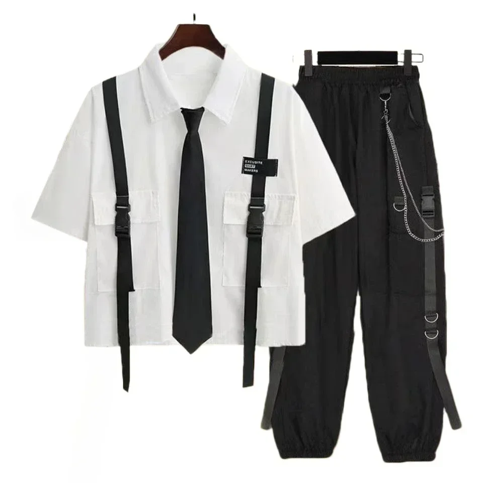 Casual Cargo Pants Suit for Wo - Summer Goth Clothing recension och pris