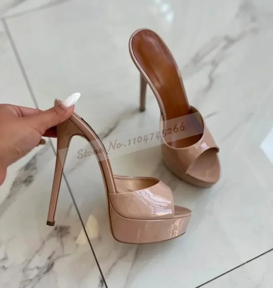 Nude White Shiny Patent Leathe - Summer Clothing Clearance recension och pris
