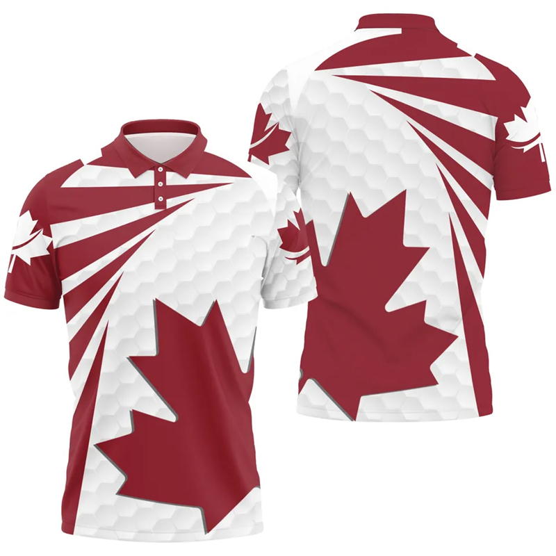 Maple Leaf Flag Polo Shirt For - Summer Clothing Canada recension och pris