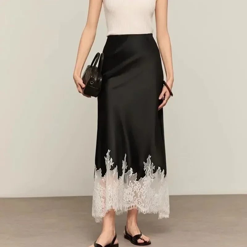 Fairy Lace-Trim Midi Skirt Hig - Summer Clothing Wraps recension och pris