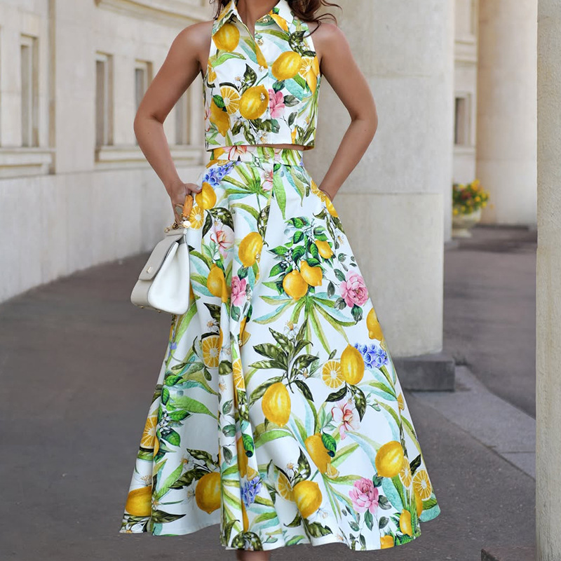 Women's Fashion Lemon Print Sl - Summer Clothing Girls recension och pris