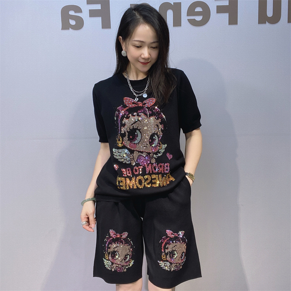 Diamonds Cartoon Girl Black Se - Summer Clothing Girls recension och pris