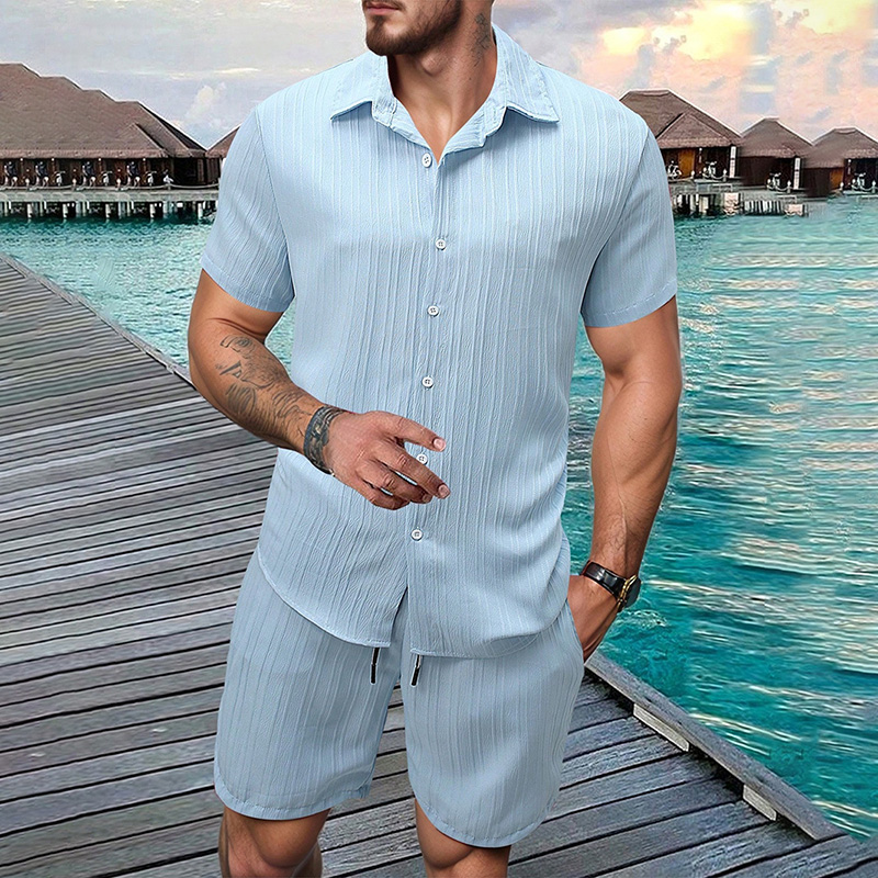 2026 New Men Vertical Wrinkle  - Summer Clothing Beach recension och pris