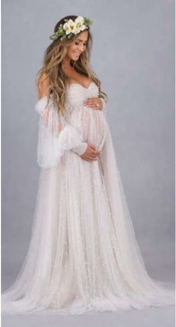 2024New Maternity Photography  - Summer Clothing Yarn recension och pris