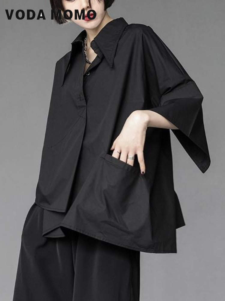 Y2K Women Streetwear Loose Sum - Summer Goth Clothing recension och pris