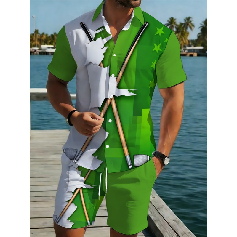 Men's Lightweight Casual Green - Summer Clothing Beach recension och pris
