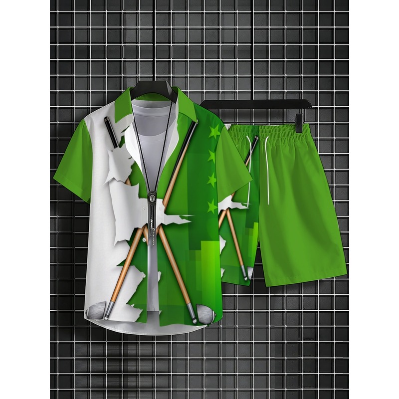 Men's Lightweight Casual Green - Summer Clothing Beach recension och pris