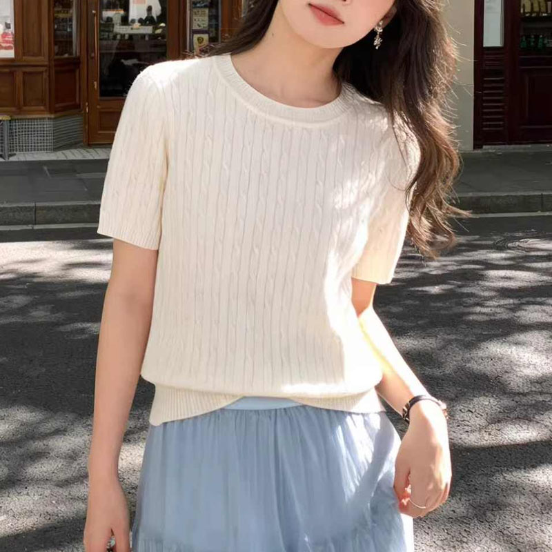 Knitted Sweater Women Pullover - Summer Clothing Yarn recension och pris